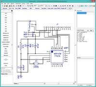 EZ430 DipTrace schematic MSP430 external crystal XTAL