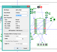 EZ430 DipTrace schematic net properties.