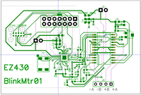 EZ430 BlinkMtr01 DipTrace layout