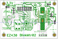 EZ430 BlinkMtr02 DipTrace layout