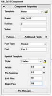DipTrace Component Editor 2x10 Header