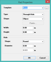 0.10&amp;#92;&quot; 2x10 header component pattern DipTrace