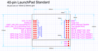 TI Boosterpack dimensions.
http://processors.wiki.ti.com/images/b/bc/LaunchPad_Standard20.png