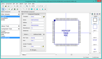 DipTrace MSP430F5528 component shape