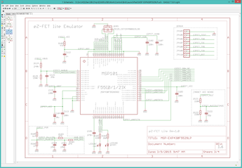 LaunchPad ezFET MSP430F5528 schematic