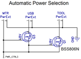 CtrlMtr automatic power selection schematic.