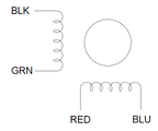 NEMA stepper motor coil wiring.