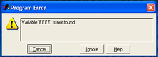 Variable EEEE is not found.
