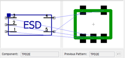 TPD2E001DRLR component pattern.